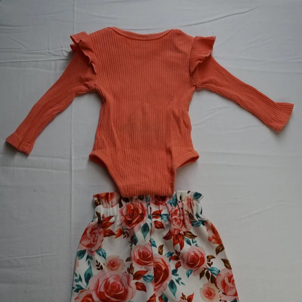 Baby Girl Matching Set, Daddy's Girl, Floral Set, Size 3-6m - Picture 6 of 7